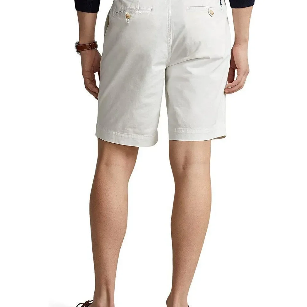 Polo Ralph Lauren Men's Stretch Classic-Fit 9 Shorts - White Size 35